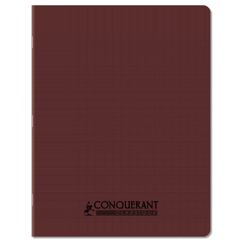 CAHIER PP MARRON 17X22 96P SEYES 90G PIQURE
